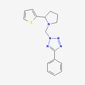 5-Phenyl-2-[(2-thiophen-2-ylpyrrolidin-1-yl)methyl]tetrazole
