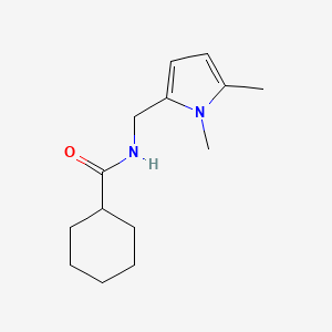 molecular formula C14H22N2O B7462694 N-[(1,5-dimethylpyrrol-2-yl)methyl]cyclohexanecarboxamide 