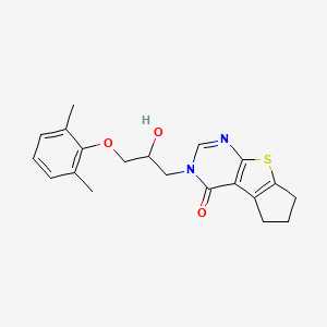 molecular formula C20H22N2O3S B7462747 11-[3-(2,6-Dimethylphenoxy)-2-hydroxypropyl]-7-thia-9,11-diazatricyclo[6.4.0.02,6]dodeca-1(8),2(6),9-trien-12-one 