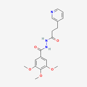 3,4,5-trimethoxy-N'-(3-pyridin-3-ylpropanoyl)benzohydrazide