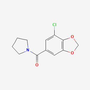molecular formula C12H12ClNO3 B7462809 (7-Chloro-1,3-benzodioxol-5-yl)-pyrrolidin-1-ylmethanone 
