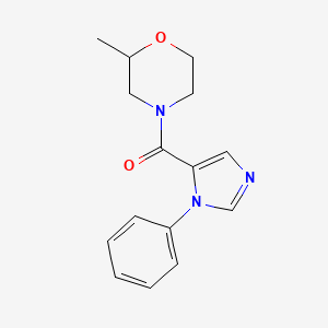molecular formula C15H17N3O2 B7462816 (2-Methylmorpholin-4-yl)-(3-phenylimidazol-4-yl)methanone 