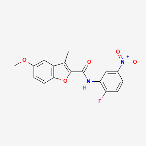 N-(2-fluoro-5-nitrophenyl)-5-methoxy-3-methyl-1-benzofuran-2-carboxamide