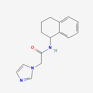 molecular formula C15H17N3O B7462866 2-imidazol-1-yl-N-(1,2,3,4-tetrahydronaphthalen-1-yl)acetamide 
