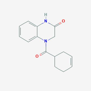 molecular formula C15H16N2O2 B7462882 4-(Cyclohex-3-ene-1-carbonyl)-1,3-dihydroquinoxalin-2-one 