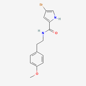 molecular formula C14H15BrN2O2 B7462904 4-bromo-N-[2-(4-methoxyphenyl)ethyl]-1H-pyrrole-2-carboxamide 