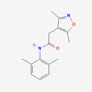 molecular formula C15H18N2O2 B7462915 2-(3,5-dimethyl-1,2-oxazol-4-yl)-N-(2,6-dimethylphenyl)acetamide 