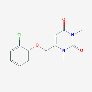 molecular formula C13H13ClN2O3 B7462920 6-[(2-Chlorophenoxy)methyl]-1,3-dimethylpyrimidine-2,4-dione 
