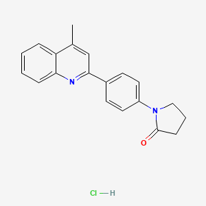 1-[4-(4-Methylquinolin-2-yl)phenyl]pyrrolidin-2-one;hydrochloride