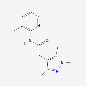N-(3-methylpyridin-2-yl)-2-(1,3,5-trimethylpyrazol-4-yl)acetamide
