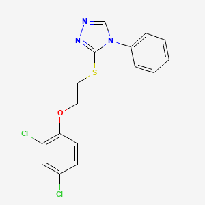 molecular formula C16H13Cl2N3OS B7462953 3-[2-(2,4-Dichlorophenoxy)ethylsulfanyl]-4-phenyl-1,2,4-triazole 