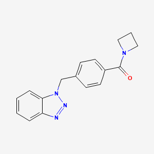 molecular formula C17H16N4O B7462962 Azetidin-1-yl-[4-(benzotriazol-1-ylmethyl)phenyl]methanone 