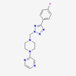 2-[4-[[5-(4-Fluorophenyl)tetrazol-2-yl]methyl]piperazin-1-yl]pyrazine
