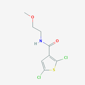 molecular formula C8H9Cl2NO2S B7462993 2,5-dichloro-N-(2-methoxyethyl)thiophene-3-carboxamide 