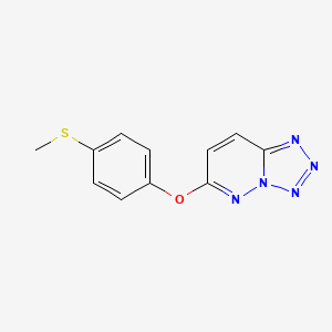 molecular formula C11H9N5OS B7463026 6-(4-Methylsulfanylphenoxy)tetrazolo[1,5-b]pyridazine 