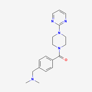 molecular formula C18H23N5O B7463028 [4-[(Dimethylamino)methyl]phenyl]-(4-pyrimidin-2-ylpiperazin-1-yl)methanone 