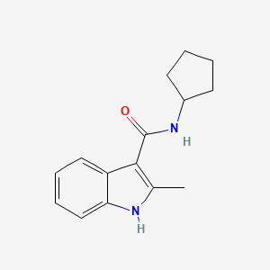 molecular formula C15H18N2O B7463035 N-cyclopentyl-2-methyl-1H-indole-3-carboxamide 