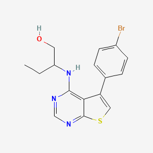 2-[[5-(4-Bromophenyl)thieno[2,3-d]pyrimidin-4-yl]amino]butan-1-ol