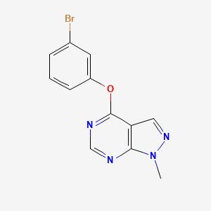 molecular formula C12H9BrN4O B7463046 4-(3-Bromophenoxy)-1-methylpyrazolo[3,4-d]pyrimidine 