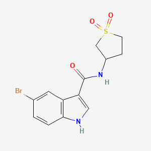 molecular formula C13H13BrN2O3S B7463070 5-bromo-N-(1,1-dioxothiolan-3-yl)-1H-indole-3-carboxamide 