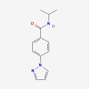 molecular formula C13H15N3O B7463085 N-propan-2-yl-4-pyrazol-1-ylbenzamide 