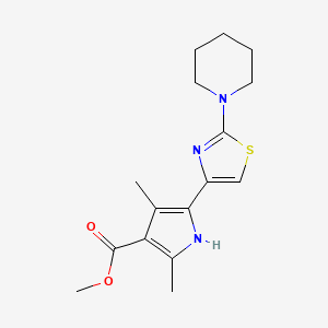 methyl 2,4-dimethyl-5-(2-piperidin-1-yl-1,3-thiazol-4-yl)-1H-pyrrole-3-carboxylate