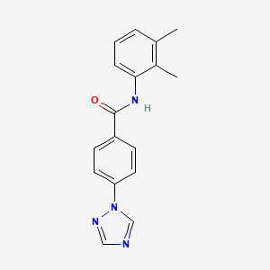 molecular formula C17H16N4O B7463094 N-(2,3-dimethylphenyl)-4-(1,2,4-triazol-1-yl)benzamide 