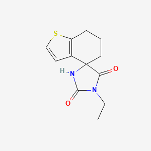 molecular formula C12H14N2O2S B7463095 3'-ethylspiro[6,7-dihydro-5H-1-benzothiophene-4,5'-imidazolidine]-2',4'-dione 
