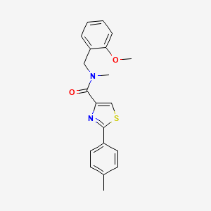 molecular formula C20H20N2O2S B7463105 N-[(2-methoxyphenyl)methyl]-N-methyl-2-(4-methylphenyl)-1,3-thiazole-4-carboxamide 