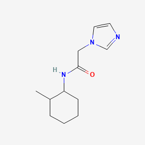 molecular formula C12H19N3O B7463116 2-imidazol-1-yl-N-(2-methylcyclohexyl)acetamide 