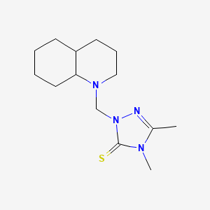 molecular formula C14H24N4S B7463125 2-(3,4,4a,5,6,7,8,8a-octahydro-2H-quinolin-1-ylmethyl)-4,5-dimethyl-1,2,4-triazole-3-thione 