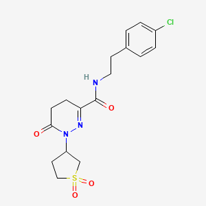 N-[2-(4-chlorophenyl)ethyl]-1-(1,1-dioxothiolan-3-yl)-6-oxo-4,5-dihydropyridazine-3-carboxamide
