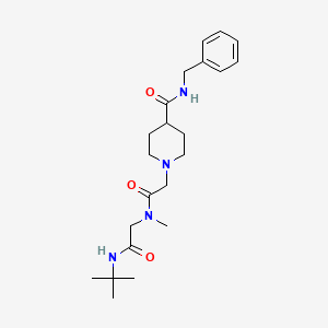 molecular formula C22H34N4O3 B7463152 N-benzyl-1-[2-[[2-(tert-butylamino)-2-oxoethyl]-methylamino]-2-oxoethyl]piperidine-4-carboxamide 