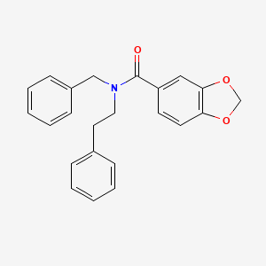 molecular formula C23H21NO3 B7463160 N-benzyl-N-(2-phenylethyl)-1,3-benzodioxole-5-carboxamide 