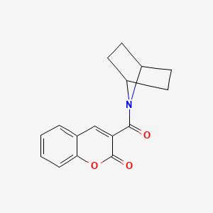 molecular formula C16H15NO3 B7463162 3-(7-Azabicyclo[2.2.1]heptane-7-carbonyl)chromen-2-one 