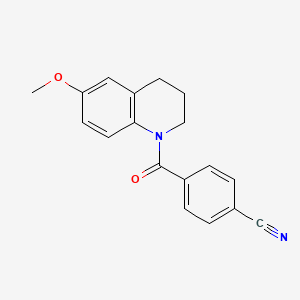 4-(6-methoxy-3,4-dihydro-2H-quinoline-1-carbonyl)benzonitrile