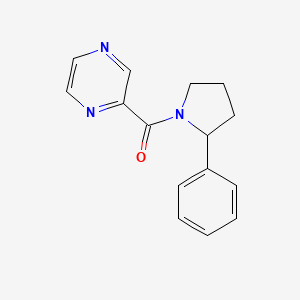 molecular formula C15H15N3O B7463183 (2-Phenylpyrrolidin-1-yl)-pyrazin-2-ylmethanone 