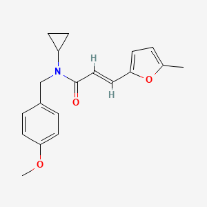 molecular formula C19H21NO3 B7463187 (E)-N-cyclopropyl-N-[(4-methoxyphenyl)methyl]-3-(5-methylfuran-2-yl)prop-2-enamide 