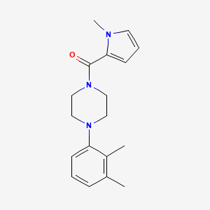 molecular formula C18H23N3O B7463189 [4-(2,3-Dimethylphenyl)piperazin-1-yl]-(1-methylpyrrol-2-yl)methanone 