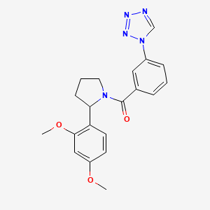 [2-(2,4-Dimethoxyphenyl)pyrrolidin-1-yl]-[3-(tetrazol-1-yl)phenyl]methanone