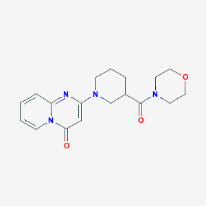 molecular formula C18H22N4O3 B7463209 2-[3-(Morpholine-4-carbonyl)piperidin-1-yl]pyrido[1,2-a]pyrimidin-4-one 