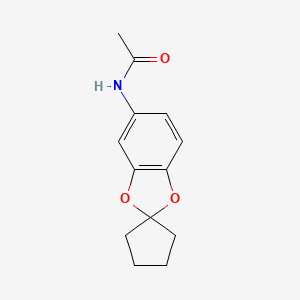 molecular formula C13H15NO3 B7463249 N-spiro[1,3-benzodioxole-2,1'-cyclopentane]-5-ylacetamide 