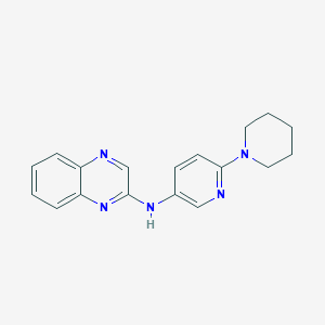 molecular formula C18H19N5 B7463251 N-(6-piperidin-1-ylpyridin-3-yl)quinoxalin-2-amine 