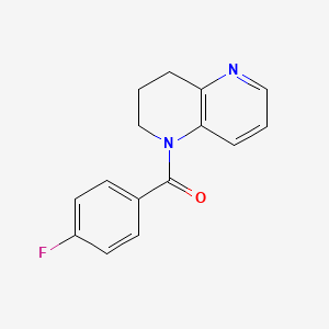 molecular formula C15H13FN2O B7463287 3,4-dihydro-2H-1,5-naphthyridin-1-yl-(4-fluorophenyl)methanone 