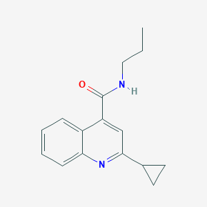molecular formula C16H18N2O B7463297 2-cyclopropyl-N-propylquinoline-4-carboxamide 