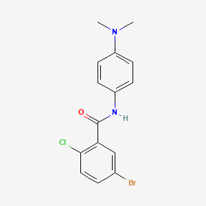 molecular formula C15H14BrClN2O B7463385 5-bromo-2-chloro-N-[4-(dimethylamino)phenyl]benzamide 