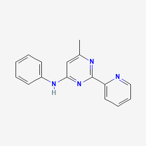 molecular formula C16H14N4 B7463400 6-methyl-N-phenyl-2-pyridin-2-ylpyrimidin-4-amine 