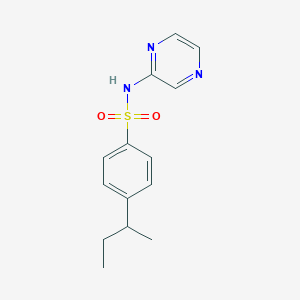 molecular formula C14H17N3O2S B7463408 4-butan-2-yl-N-pyrazin-2-ylbenzenesulfonamide 