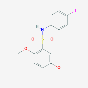 molecular formula C14H14INO4S B7463411 N-(4-iodophenyl)-2,5-dimethoxybenzenesulfonamide 
