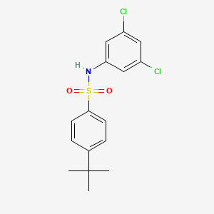 molecular formula C16H17Cl2NO2S B7463418 4-tert-butyl-N-(3,5-dichlorophenyl)benzenesulfonamide 